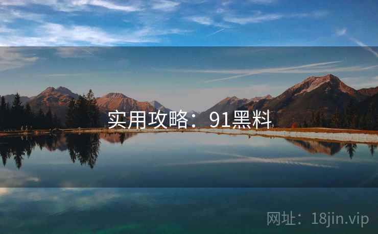 实用攻略：91黑料  第1张