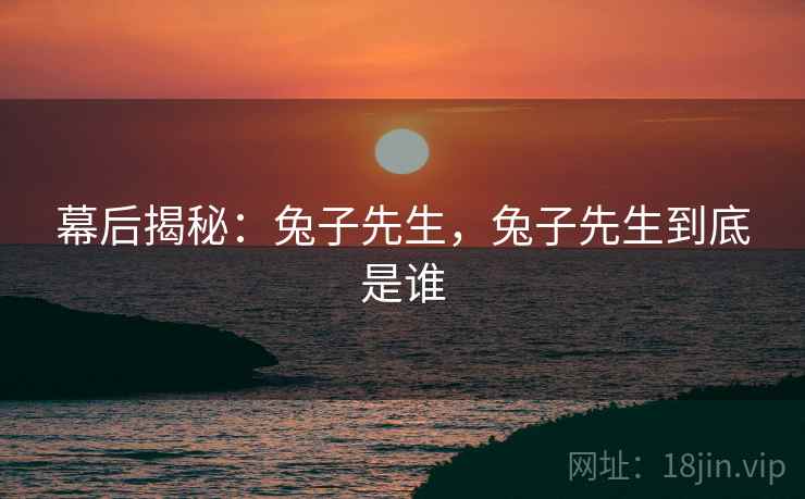 幕后揭秘：兔子先生，兔子先生到底是谁  第1张