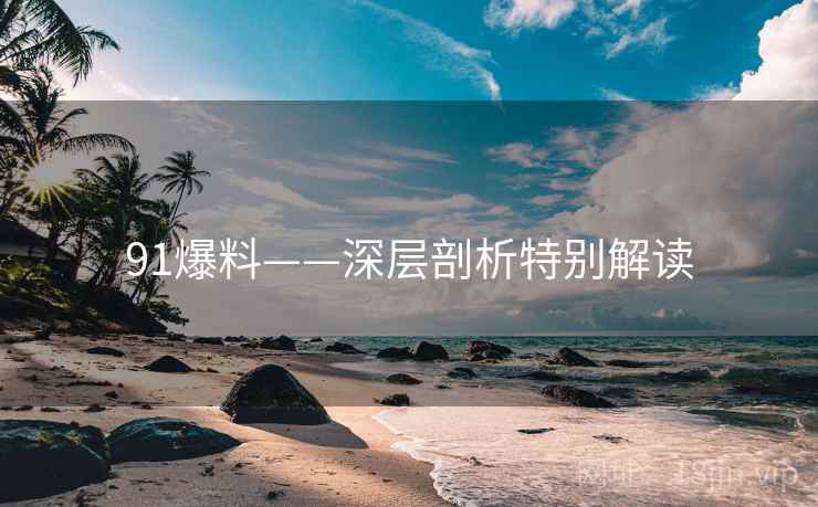 91爆料——深层剖析特别解读  第1张