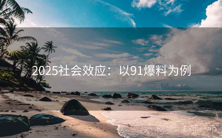 2025社会效应：以91爆料为例  第1张