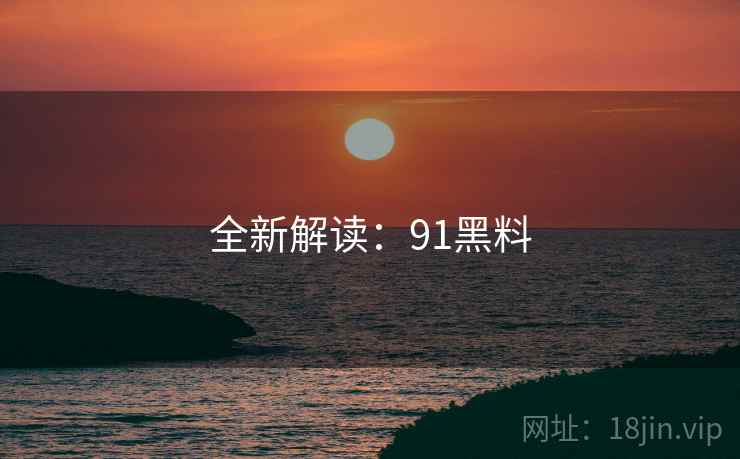 全新解读：91黑料  第2张