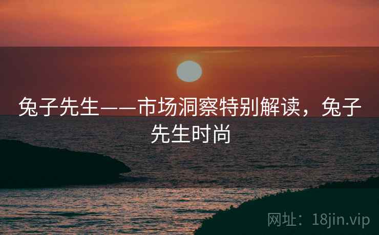 兔子先生——市场洞察特别解读，兔子先生时尚  第2张