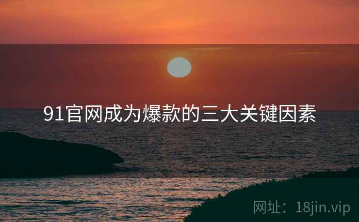 91官网成为爆款的三大关键因素  第1张