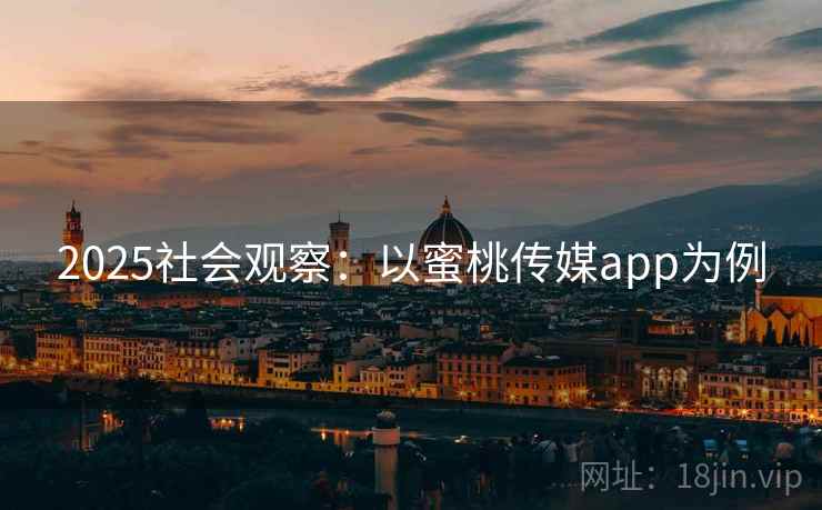 2025社会观察：以蜜桃传媒app为例  第1张