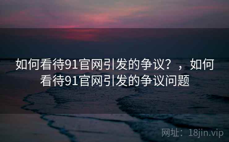 如何看待91官网引发的争议？，如何看待91官网引发的争议问题  第2张